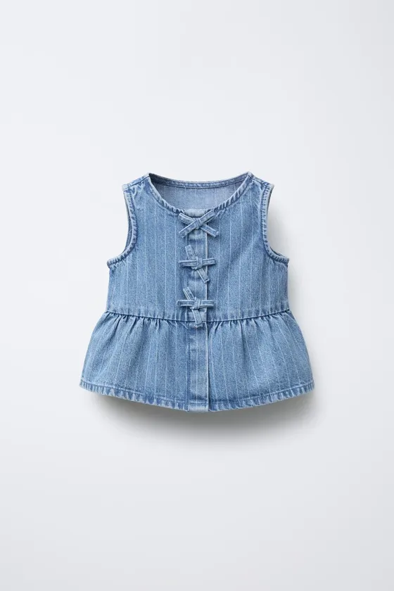 ДЖИНСОВЫЙ ТОП В ПОЛОСКУ