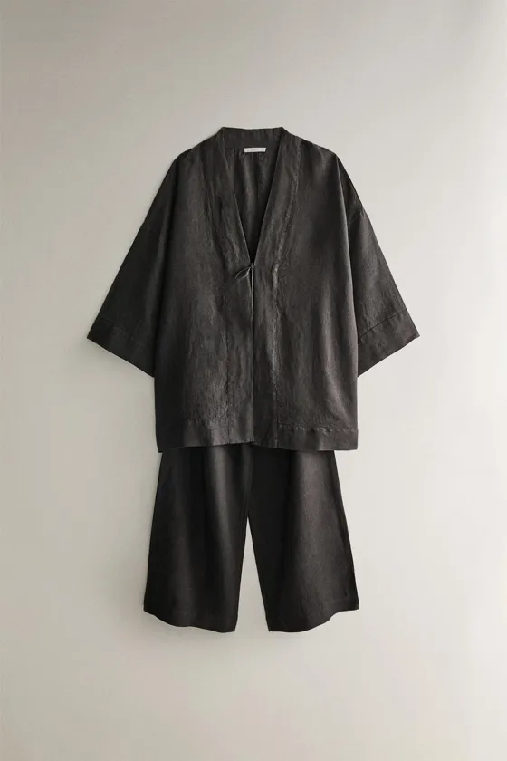 Льняной халат