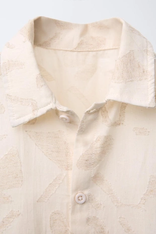 Рубашка с контрастными деталями- Заказать в России