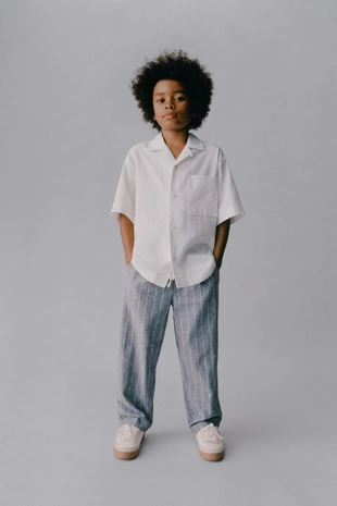 Рубашка из хлопка и льна