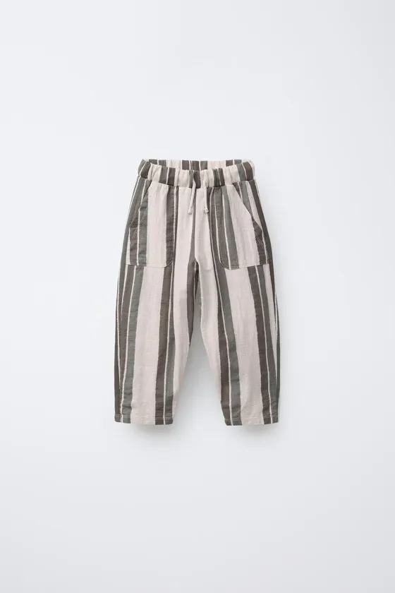 БРЮКИ BAGGY В КОНТРАСТНУЮ ПОЛОСКУ
