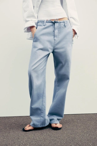 Брюки чинос с поясом- Заказать в России