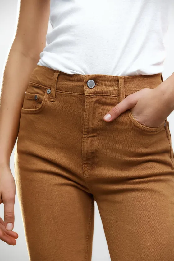 ДЖИНСЫ BOOTCUT CROPPED С ВЫСОКОЙ ПОСАДКОЙ — ZW COLLECTION