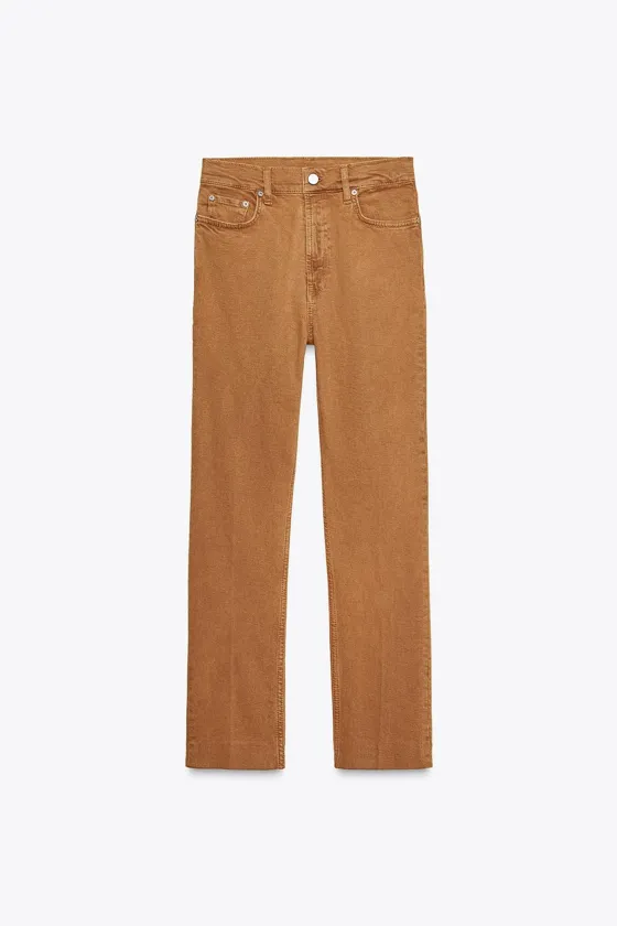 ДЖИНСЫ BOOTCUT CROPPED С ВЫСОКОЙ ПОСАДКОЙ — ZW COLLECTION