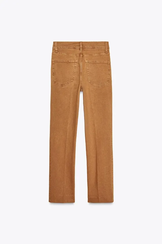 ДЖИНСЫ BOOTCUT CROPPED С ВЫСОКОЙ ПОСАДКОЙ — ZW COLLECTION