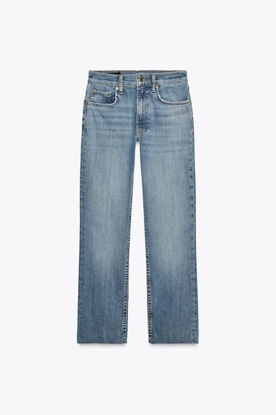 ДЖИНСЫ BOOTCUT CROPPED С ВЫСОКОЙ ПОСАДКОЙ — ZW COLLECTION