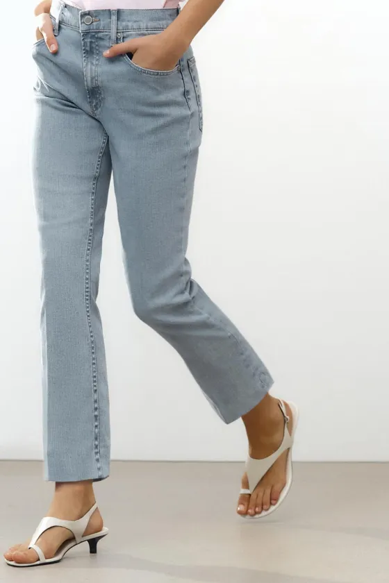 ДЖИНСЫ BOOTCUT CROPPED С ВЫСОКОЙ ПОСАДКОЙ — ZW COLLECTION