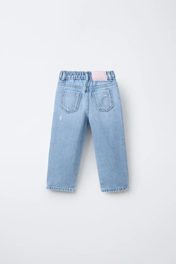 ДЖИНСЫ MOM FIT С РАЗРЕЗАМИ