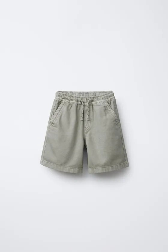 ШОРТЫ LOOSE-FITTING ИЗ ТВИЛА