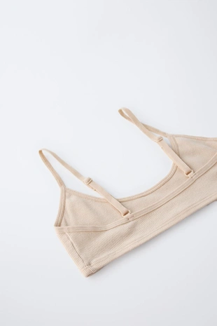 Набор из трех ребристых топов с лейблом для девочек 6-14 лет- Заказать в России