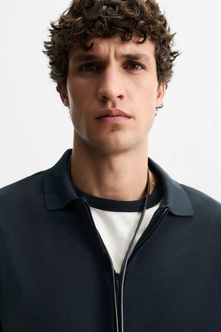 Поло с застежкой-молнией- Заказать в России