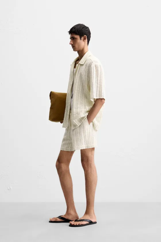 Рубашка с кружевным узором