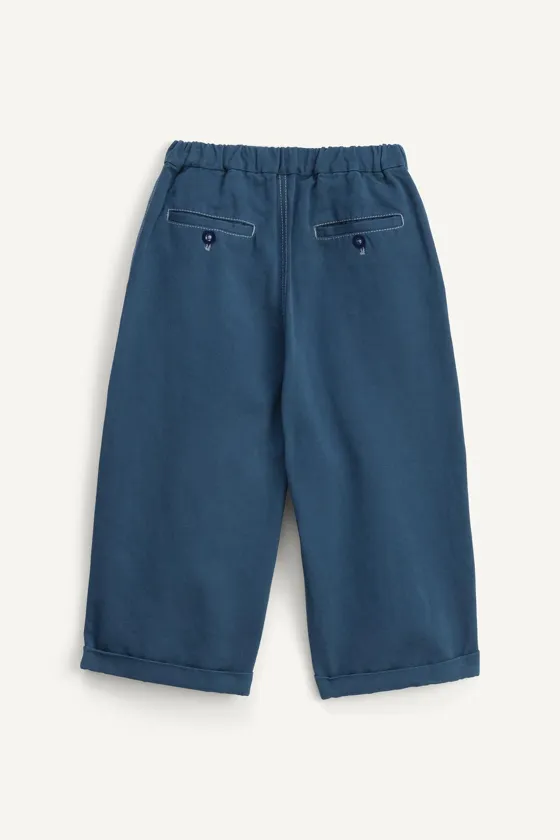 Брюки темно-синие с контрастной строчкой на подгибе limited edition