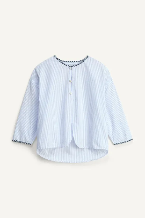 Рубашка в полоску с клетчатой отделкой limited edition