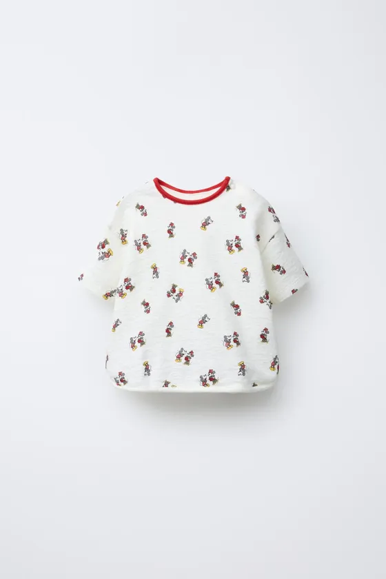 ФУТБОЛКА ИЗ РЕЛЬЕФНОЙ ТКАНИ С ПРИНТОМ MICKEY © AND MINNIE MOUSE © DISNEY
