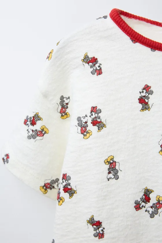 ФУТБОЛКА ИЗ РЕЛЬЕФНОЙ ТКАНИ С ПРИНТОМ MICKEY © AND MINNIE MOUSE © DISNEY