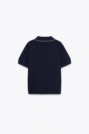 Трикотажный топ с окантовкой- Заказать в России