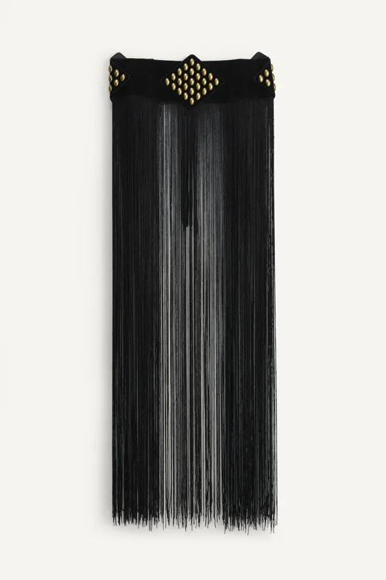 Пояс с кисточками limited edition с заклепками