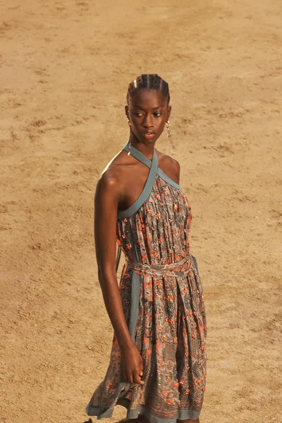 Платье-халтер с принтом limited edition