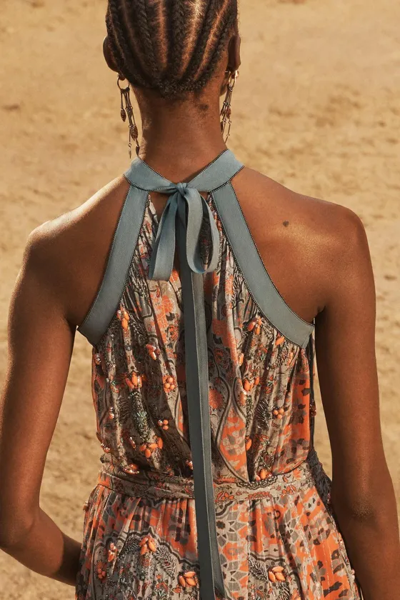 Платье-халтер с принтом limited edition