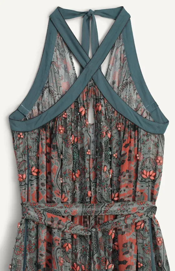 Платье-халтер с принтом limited edition