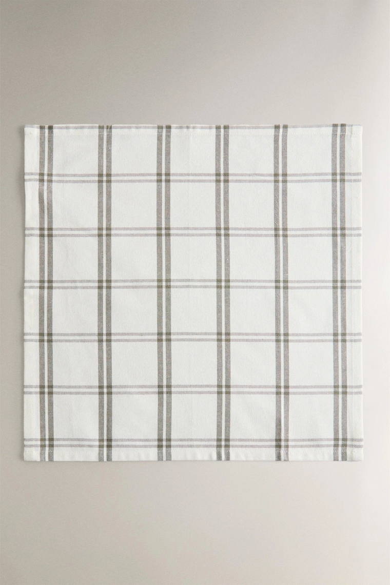 Хлопковые салфетки в клетку