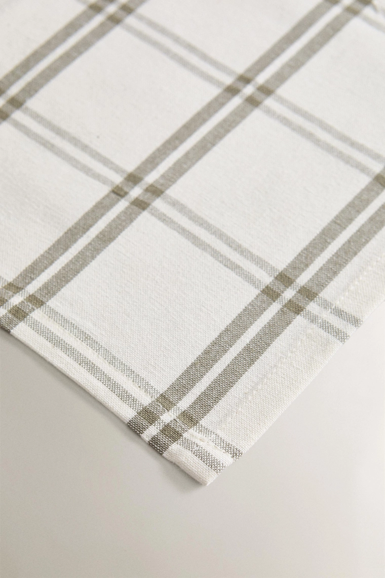 Хлопковые салфетки в клетку