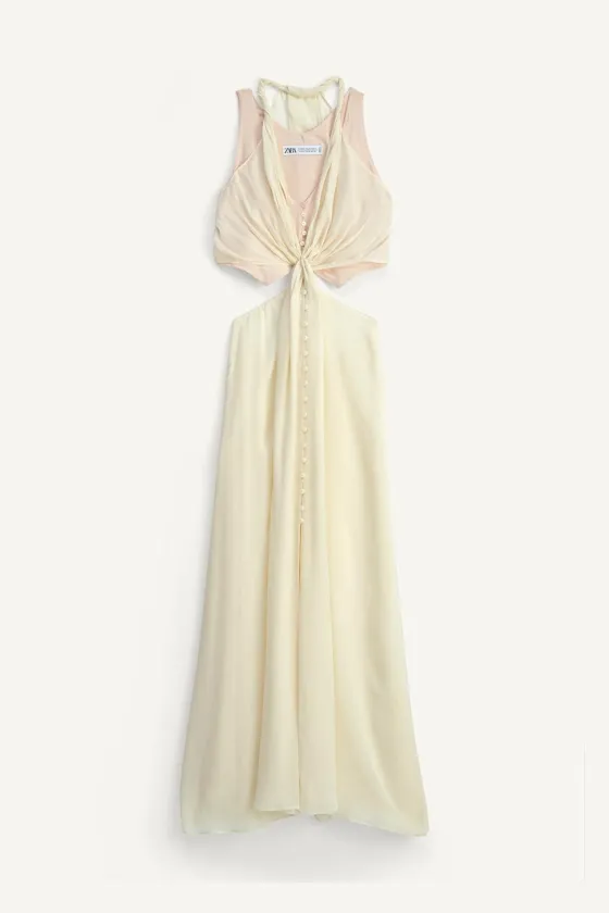 Платье с контрастными вставками - limited edition