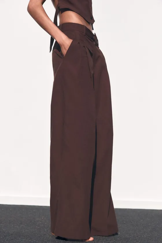 Брюки zara из льна