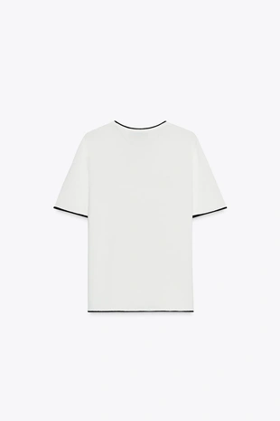 Трикотажный топ с окантовкой- Заказать в России