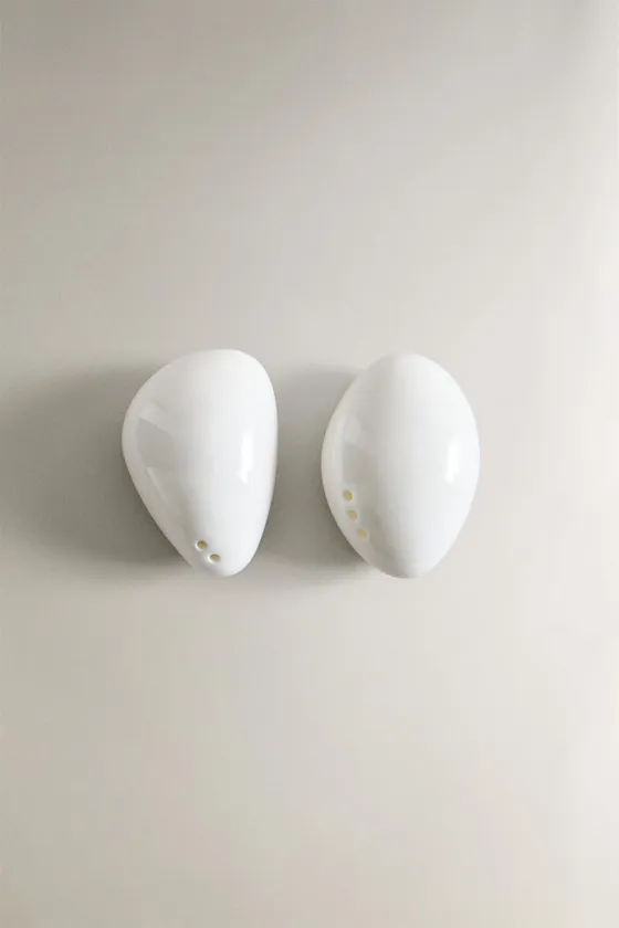Набор солонка и перечница из фарфора bone china