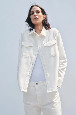 Джинсовая рубашка — коллекция Zara «Zw»- Заказать в России