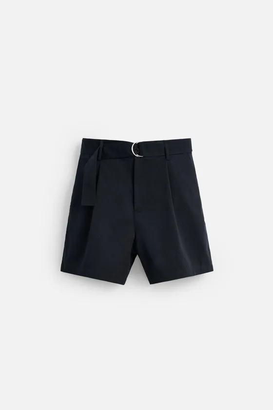 ШОРТЫ В ПОЛОСКУ С РЕМНЕМ