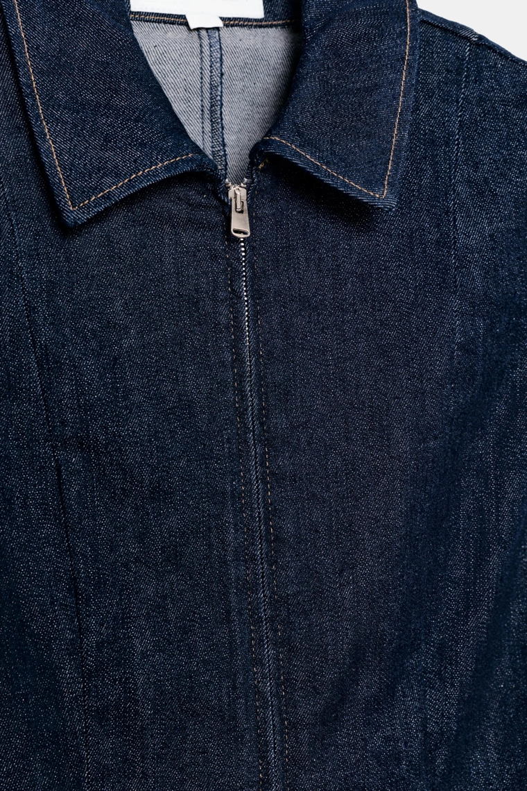 Джинсовое платье trf с короткими рукавами