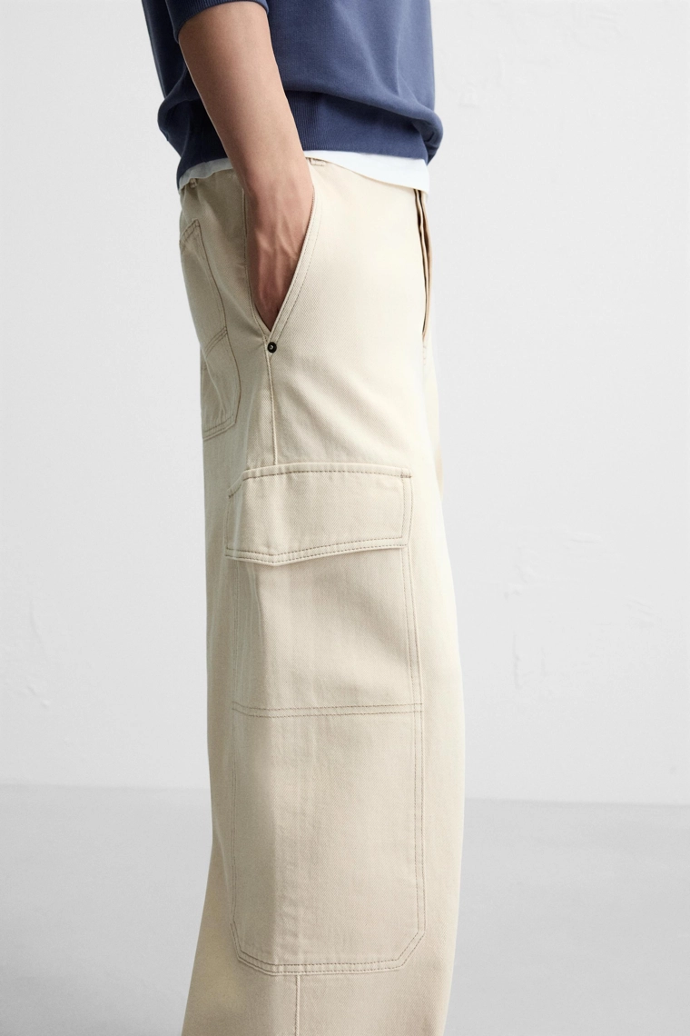 Wide-leg карго брюки