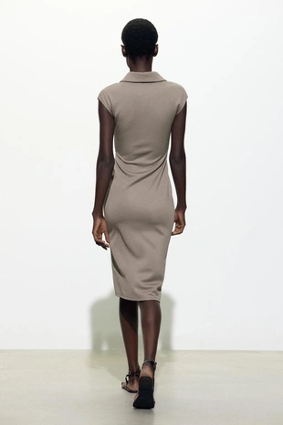 Платье-рубашка из пике- Заказать в России