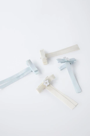 Набор из 4 заколок для волос с цветочным бантом - Заказать в России