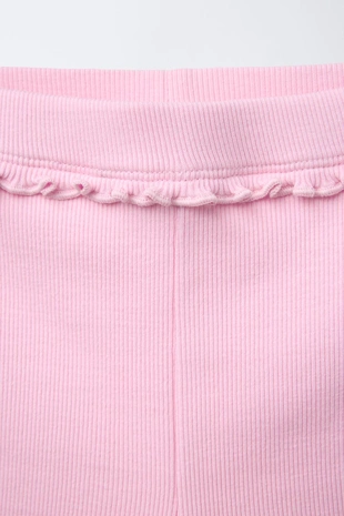 Набор из 2 легинсов-велосипедок в рубчик с цветочным принтом- Заказать в России