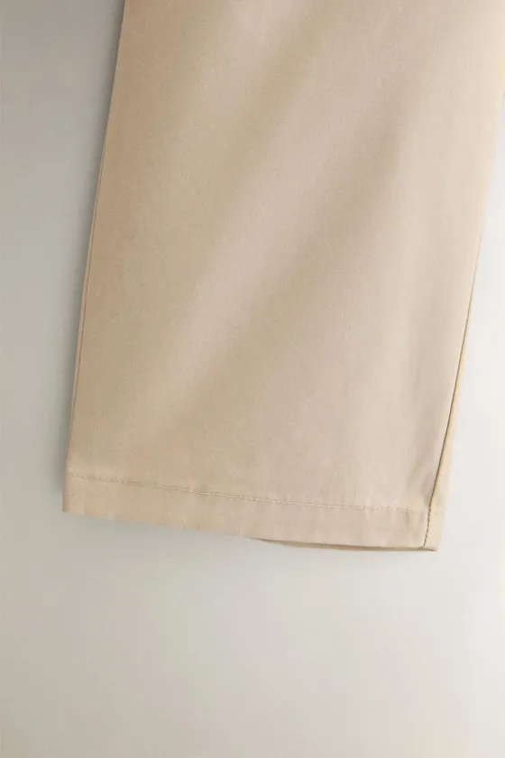 Детские хлопковые брюки из твила zara