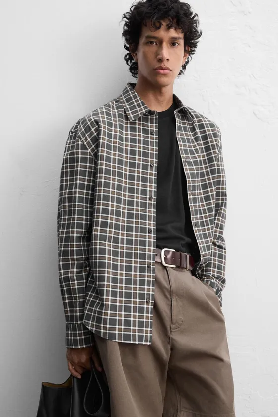 РУБАШКА RELAXED FIT В КЛЕТКУ