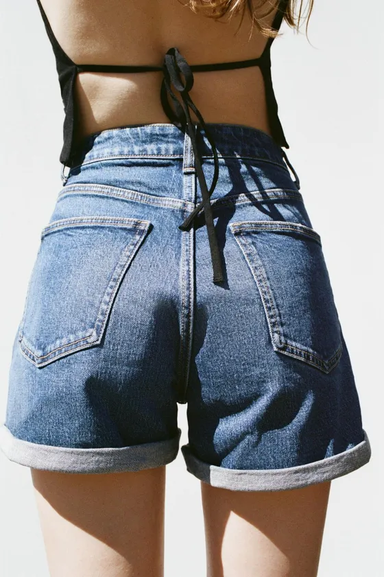 ШОРТЫ TRF MOM FIT С ВЫСОКОЙ ПОСАДКОЙ