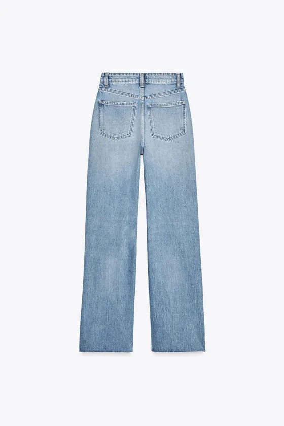 ДЖИНСЫ С ВЫСОКОЙ ПОСАДКОЙ TRF WIDE LEG