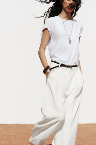 Футболка из ткани с эффектом потертости- Заказать в России