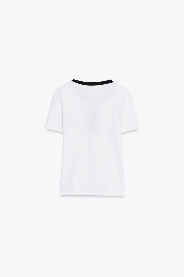 Футболка с контрастными обделками