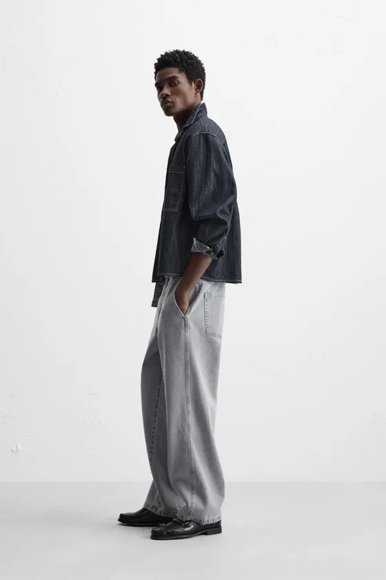 ДЖИНСЫ RELAXED FIT С ПОЯСОМ