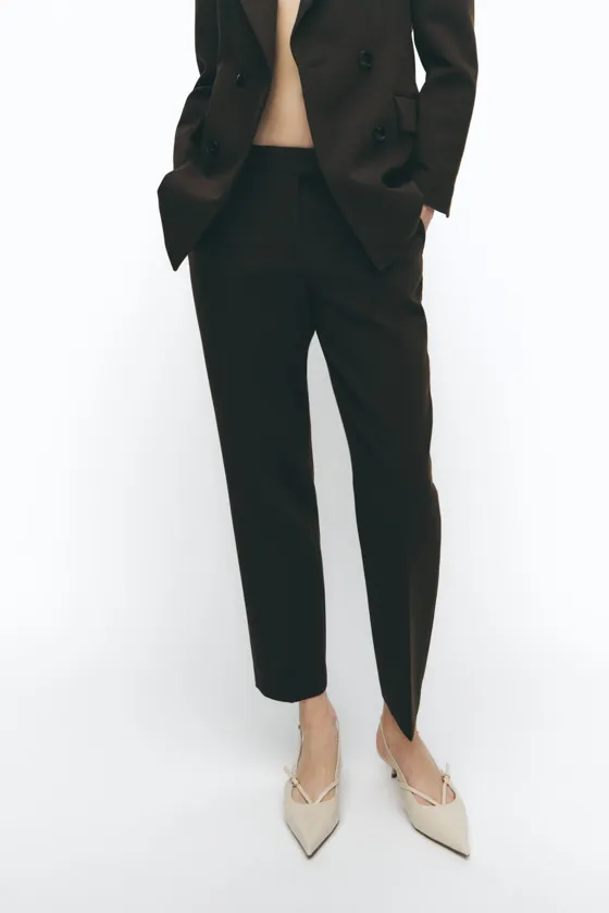 УКОРОЧЕННЫЕ БРЮКИ С ВЫСОКОЙ ПОСАДКОЙ