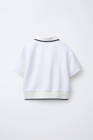 Поло из смесовой ткани пике- Заказать в России