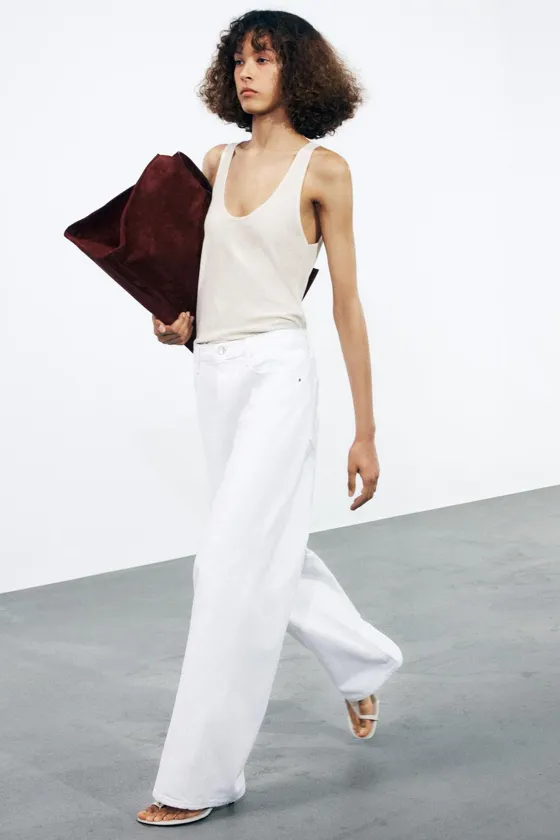 ДЖИНСЫ WIDE-LEG С НИЗКОЙ ПОСАДКОЙ — ZW COLLECTION