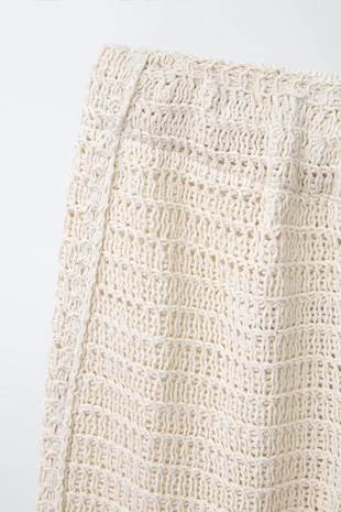 Брюки-кюлоты из кружева кроше с цветочным узором- Заказать в России