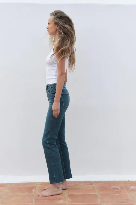 ДЖИНСЫ TRF CROPPED FLARE С ВЫСОКОЙ ПОСАДКОЙ
